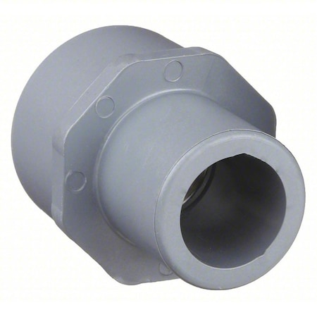 Zoro Select CPVC Transition Adapter, Schedule 80, 1-1/4 in Pipe Size, FNPT x Spigot 9878-012BR