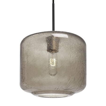 Besa Lighting Besa Niles 10 Pendant, Smoke Bubble, Black Finish, 1x 60W MAX E26 Base 1JT-NILES10SM-BK