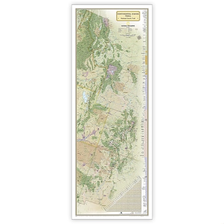 National Geographic Continental Divide Trail Map in Gift Box, 18'' x 48'' RE01021204X