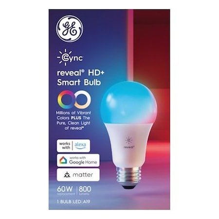 Ge Smart Light Bulb, 9.5 W, Wi-Fi Connectivity: Yes, App, Voice Control, Medium Lamp Base, LED Lamp 93131798