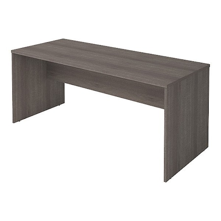 Bestar Office Desk, 71 1/8 in W, Bark Grey 160400-1147