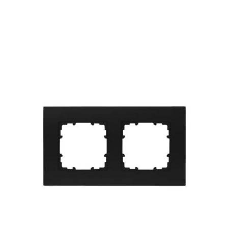 Siemens DELTA miro Frame 2-fold Color Soft Black Dimensions 161x90 mm 5TG1112-0SB