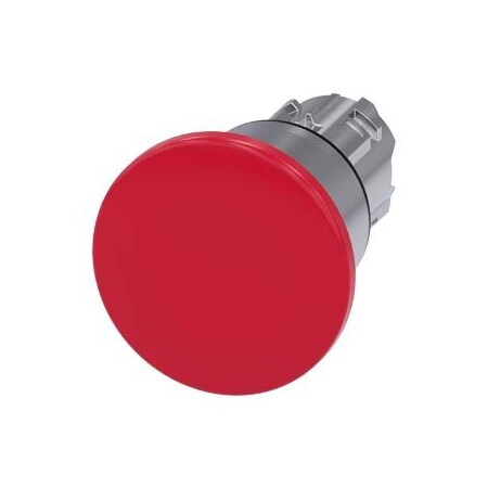 Siemens Mushroom pushbutton, 22 mm, round, metal, shiny, red, 40mm 3SU1050-1BA20-0AA0-ZY19