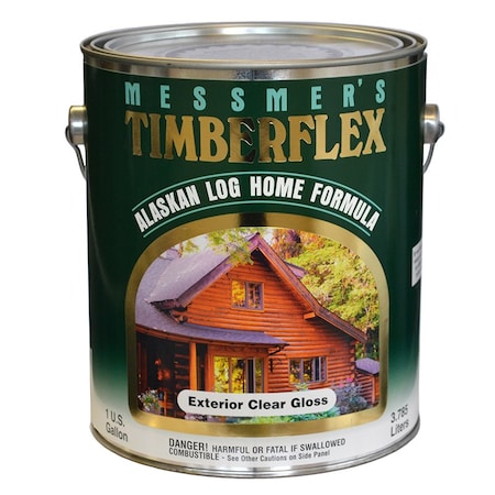 Messmers 1 Gal TF-500GL Clear Timberflex Alaskan Log Home Formula, Oil-Based Exterior Wood Finish, Gloss MS-607-5