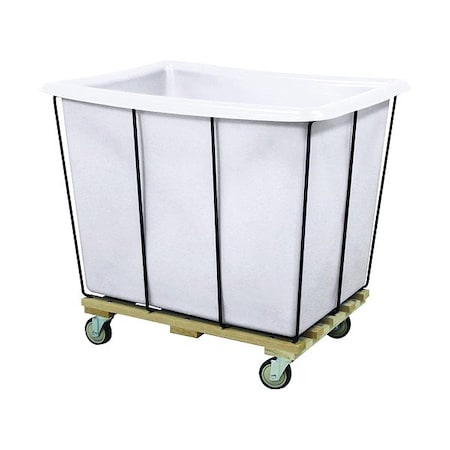 Royal Basket Trucks Poly Liner Wood Base Truck, 34" L, White G06-WHX-PFA-4UNN