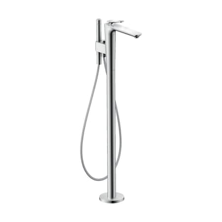 Axor Citterio C Freestanding Tub Filler Trim with 1.75gpm Handshower- Cubic Cut in Chrome 49441001