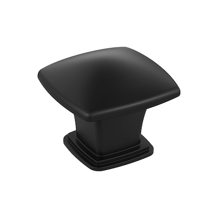 Amerock Garfield 1-3/16 inch (30mm) Length Matte Black Cabinet Knob, 25PK 25VMP37020MB