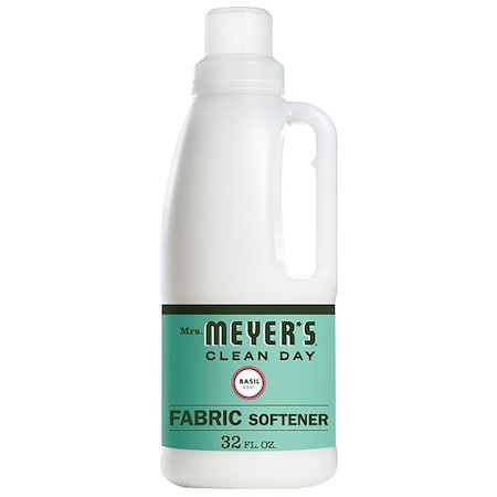 Mrs. Meyers Clean Day 014334 Fabric Softener, 32 oz, Liquid, Basil 14334