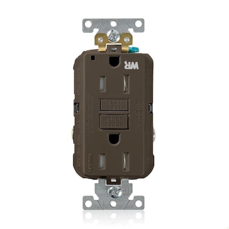 Leviton SmartlockPro GFCI 15A WR/TR/PI Brown G5262-WT