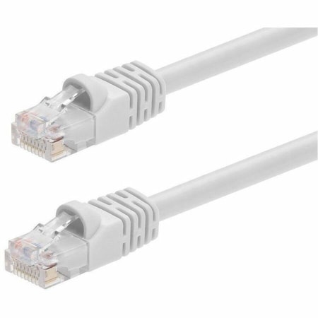 Monoprice Patch Cord, Cat 5e, Booted, White, 10 ft. 3391