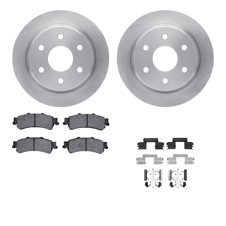 Dynamic Friction Co DFC Brake Rotor with 5000 Brake Pads and Hardware Kit 6512-48246