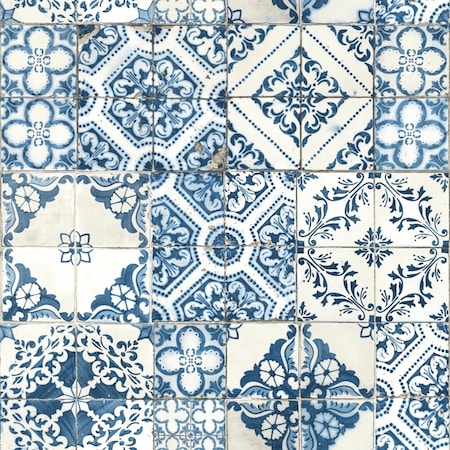 Roommates 20.5 in. W X 16.5 in. L Mediterranian Tile Peel and Stick Wallpaper RMK11083WPZ