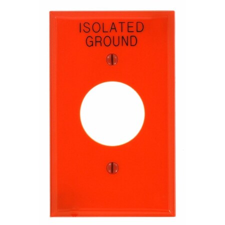 Leviton Receptacle Wallplate, Standard Size, Gang 1, Orange 80704-IG