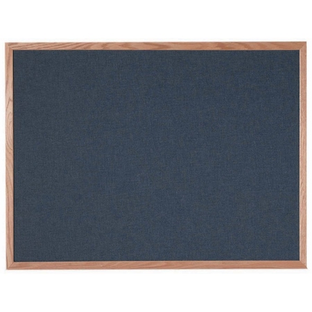 Aarco Designer Fabric Bulletin Board w/ an Oak Frame, Frame: Clear Lacquer, Board: Black 36''Hx48''W OF3648028