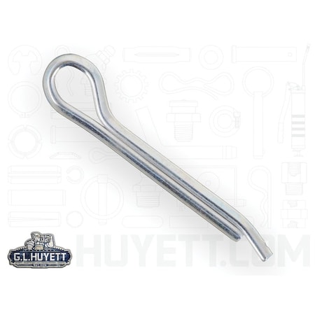 Huyett Hammerlock Cotter Pin, Zinc Plated Carbon Steel, 0.125 in Dia x 1.000 in Effective Length CPHZ-125-1000