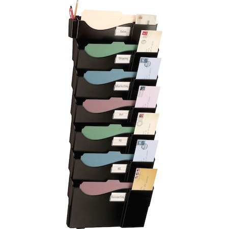 Officemate International Officemate7 Pocket Starter Filing System Black 21726