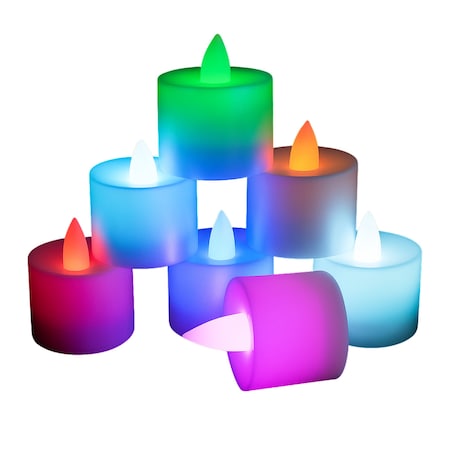 Elegani Flameless Color Changing Tealight Candles - 24 Pack LED Multi-Color Flickering Lights for Parties PH-tealight-24-multi