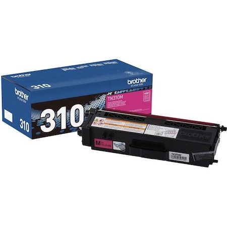Brother Brother Genuine TN310M Magenta Toner Cartridge - Laser - 1500 Pages - Magenta - 1 Each TN310M