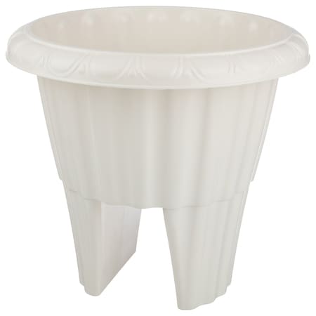 Pure Garden Railing Planter 13.5 in Round Flower Box w/ Drainage Insert 2.64-Gallon Outdoor Planter Box 50-LG1465