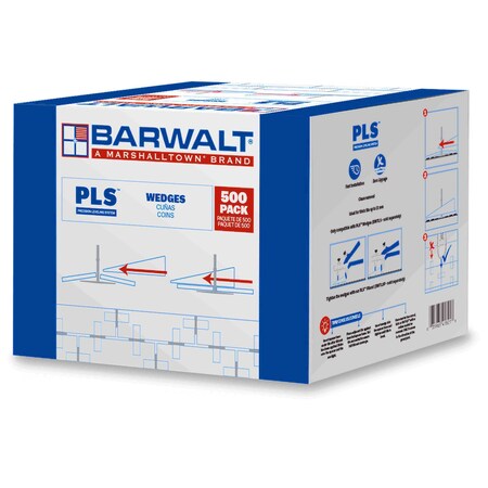 Barwalt PLS Tile Leveling System, PLS Wedges, 500 PC Bulk Box, 500PK WPLS500