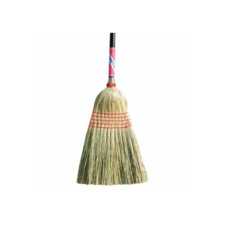 Magnolia Brush Janitor Corn Broom, 56-1/2 in Overall L, Black Lacquered Handle 455-5026-BUNDLED