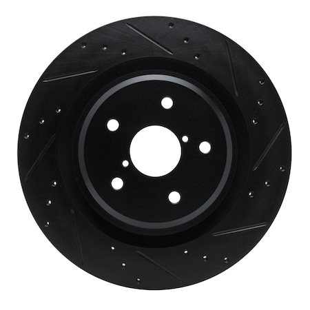 Dynamic Friction Co DFC Brake Rotor - Drilled and Slotted - Black 633-13044R