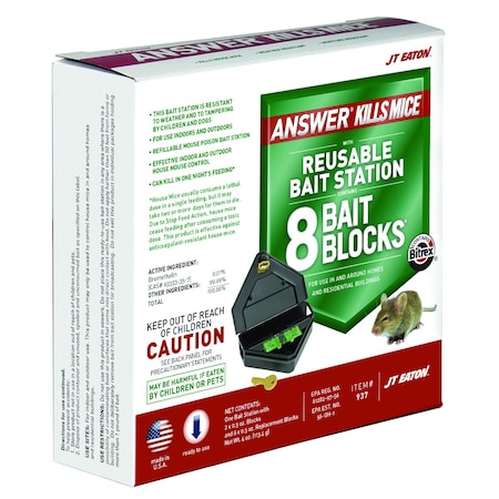 Jt Eaton Answer Kills Mice w/Reusable Mouse Bait Station 937
