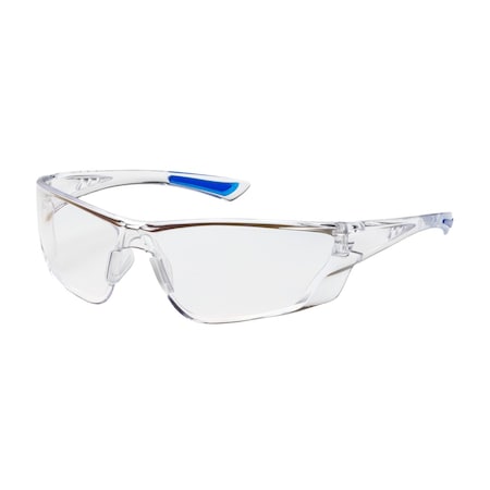 Bouton Optical Rimless Safety Glasses w/Clear Temple, Clear Lens and Anti-Scratch / Anti-Reflective Coating 250-32-0010