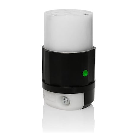 Leviton Locking Connector, L7-20R, 20 A, 277V AC, Single Phase, 2 Pole, Screw Terminals, Black, White 2333-PLC