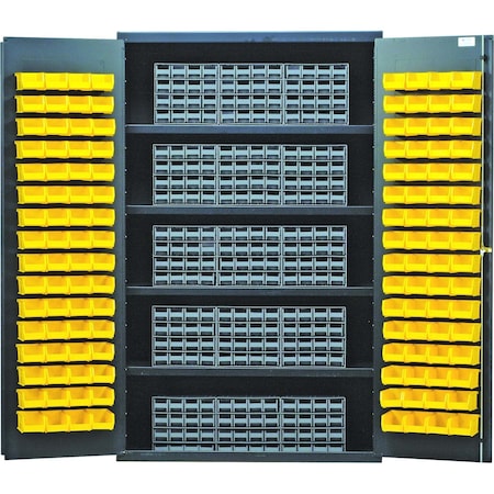 Quantum Storage Systems BEIGE SPECIALTY CABINET W/15 QIC'S & 240 YELLOW BINS QSC-BG-QIC161YL