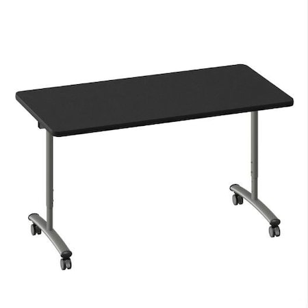 Correll Rectangle Premium Sit To Stand HPL Flip Top Table, 60 in W, 28 in to 38 in H, Particleboard Top FTS3060-07-14-09