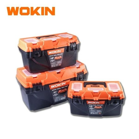 Wokin 3 pc. Tool Box Set 39 x 22 x 19 (15 in)44 x 26 x 23 (18 in)53 x 31 x 29 (21 in) 900003
