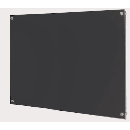 Aarco Pure Glass Markerboard, Black background, 36''H x 48''W 6BKGB3648NT