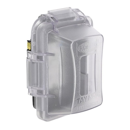 Hubbell Taymac Extra Duty Series Complete In-Use Cover Kit, 3.01 in L, 4.53 in W, 1-Gang, Aluminum, Clear MG420CS
