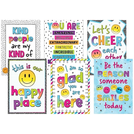 Teacher Created Resources Brights 4Ever Classroom Theme Positive Posters, 6-Piece Set 2088702