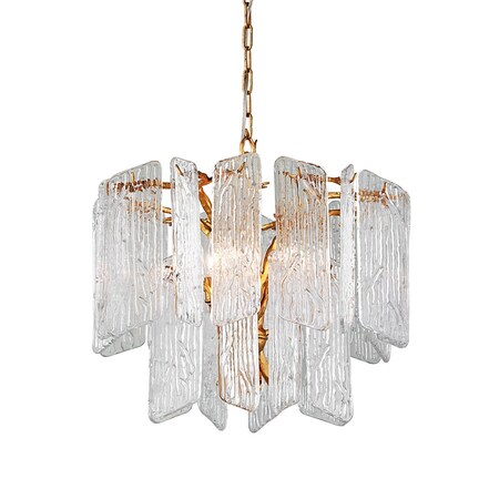 Corbett Lighting Piemonte 4 Light Chandelier 24.25 In. Gold Leaf 244-44-GL