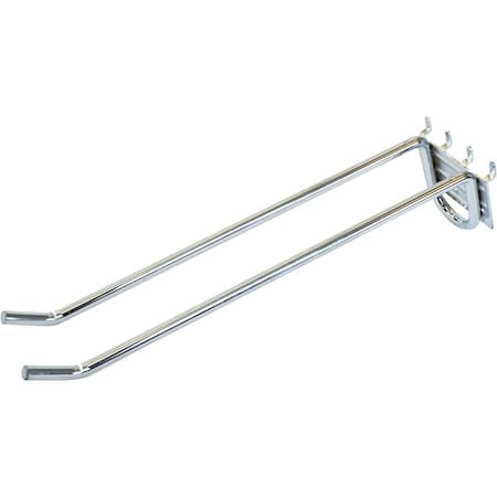 Southern Imperial 12'' L. Chrome Plated Steel Extra Heavy-Duty Double Peg Hook 7178457365