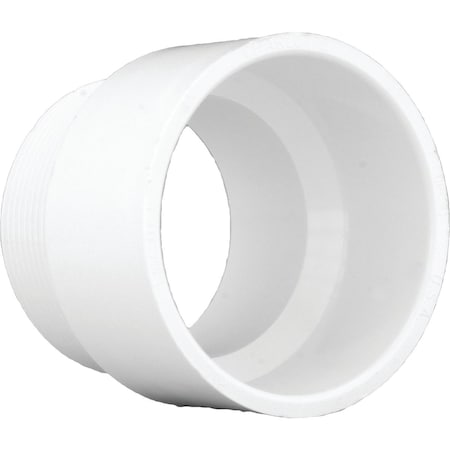 Charlotte Pipe And Foundry 1-1/4'' Hub x 1-1/4'' MIP Schedule 40 DWV PVC Adapter PVC 00109 0600HA