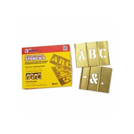 C.H. Hanson 33 Piece Single Letter Sets, Brass, 2 in 337-10031