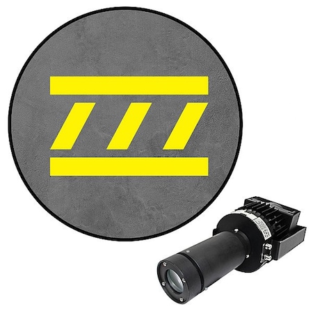 Visual Workplace LED Safety Walkway, 100 W, Yellow 66-3136-181050-PS155