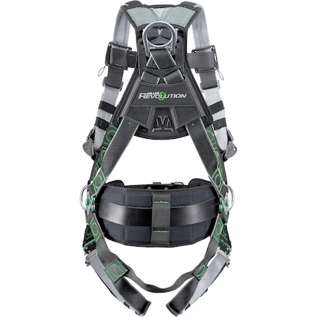 Miller Premium Full-Body Harness w/DualTech Webbing, 5 Points of Adjustment, w/Back D-Ring, and Shoulder Loop RDTSL-QC/S/MBK