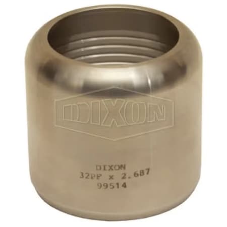Dixon Internal Expansion Sanitary Flow Chief Ferrule, 2 ID x 2-28/64 to 2-31/64 OD in Nominal, 2-11/16 in 32PFX2.500