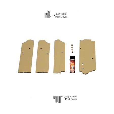 K&M Mfg Corner Post Kit for John Deere 60 Series Tractors Sailcloth Tan Cloth 4100