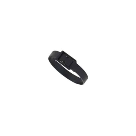 Brady LANYARD STANDARD, BLACK, 1/4in, POLYPROPYLENE ROUND MATERIAL, DIAMOND SLIDER, NEW DTACH 2420-2111