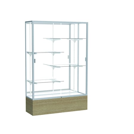 Ghent Reliant Floor Case, Mirror Back, Satin, 48"W x 72"H x 16"D 2074MB-SN-DK