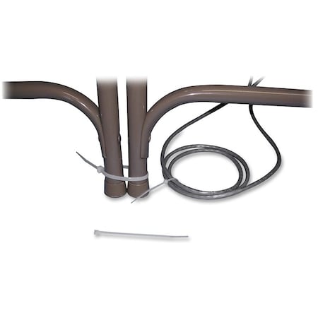 Tatco Products Cable Tie, 4 in L, Natural, Nylon, 18 lb Strength, 1000 PK 22100