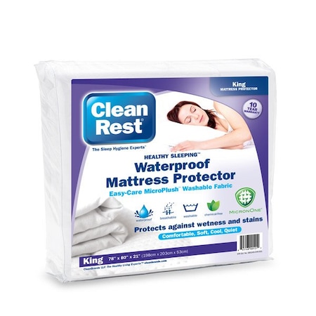 Cleanrest Mattress/Box Spring Protector, 78"W, White 845168001212