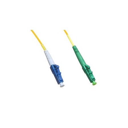 Cable Wholesale LC/UPC to LC/APC OS2 Simplex 2.0mm Fiber Optic Patch Cord, OFNR, Singlemode 9/125, Yellow LCLC-00602