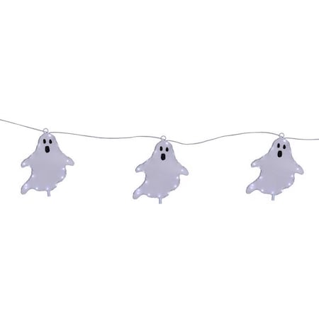 Celebrations Halloween White 16 in. LED 3 Ghost with stake Halloween Decor 14-03049A
