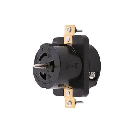 Hubbell Wiring Twist-Lock 50A 3-Phase Delta 250V AC, 3-Pole 4-Wire Ground, Screw Term, Black CS8369L